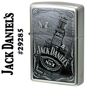 【ネコポス対応可】ZIPPO(ジッポー) Jack Daniel's ジャックダニエル Old No.7 29285 サテンクローム