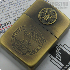 真鍮 2001 U.S.A. Eagle Emblem Metal Zippo(1941 Replica - First Year Model) アメリカ国章メタル ＆ 白頭鷲彫柄 初年度1941レプリカ