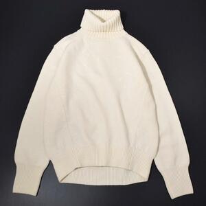 定番人気 ユナイテッドアローズ UNITED ARROWS カシミヤ ウール バイアス タートルネックニット F オフホワイト