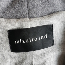 ミズイロインド ショールカラー ロングコート ウール 日本製 グレー mizuiro ind_画像6