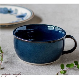 みのる陶器 スープカップ ENKEL エンケル ブルー マグカップ 美濃焼 北欧 磁器