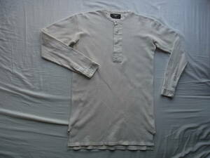 ordinary fits オーディナリー フィッツ ヘンリーネック　ミリタリー　スリーピングシャツ　サイズ 1 日本製　オフホワイト系