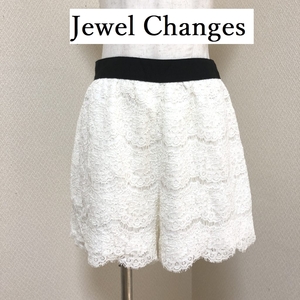 Jewel Changes(ジュエルチェンジズ) レース レディース ショートパンツ 白 春 夏 36号 S