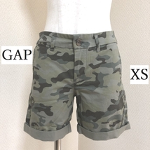 GAP レディース ショートパンツ カーキ XS 短パン 小さいサイズ カモフラ_画像1