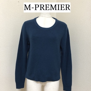 M-PREMIER Ｍプルミエ プルオーバー ニット 長袖 ネイビー