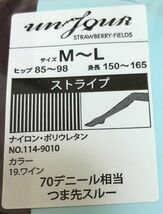 STRAWBERRY-FIELDS（ストロベリーフィールズ）　70デニール　レディース　タイツ　ストライプ　つま先スルー　_画像2