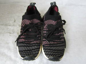 adidas originals NMD_R1 STLT PK（アディダス オリジナルス エヌエムディーR1）(CQ2386) 黒灰ピンク柄ニット 22㎝ US4　2017年製　ok2311C