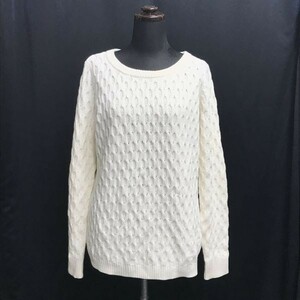 オールドネイビー/OLD NAVY/GAP★ニットセーター【レディースM/白/white】sweater◆BH353