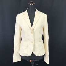 Made in Japan★theory★裏地キュプラ/高級ウールジャケット【women’s size -0/アイボリー/ivory】Jackets◆BH85_画像1