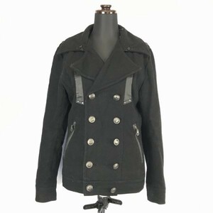 FUGA/ Fuga * lock series / short pea coat [44/ men's XS/ black / black ] small size *BF850