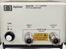 【送料無料】HP Agilent AMPLIFIER 8447D OPT010 Gain:25dB 0.1-1300MHz 50Ω (アジレント プリアンプ 高周波 増幅器 利得)_画像2