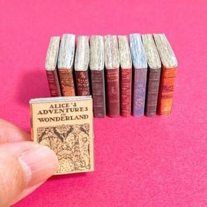 A-12 Anne te-k manner old book miniature book@10 pcs. set doll house for * page is opening not therefore attention .!