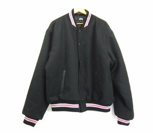 STUSSY ステューシー stussy s talk melton varsity jacket SIZE:XL メンズ スタジャン 衣類 □UF3996