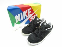 NIKE ナイキ SB DUNK LOW OG QS BE@RBRICK CZ5127-001 SIZE:US8.5 26.5cm メンズ スニーカー 靴 □UT10668_画像1