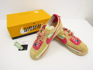 NIKE × UNION ナイキ ユニオン CORTEZ SP SESAME コルテッツ セサミ DR1413-200 PINK CLAY-DUTCH GREEN SIZE:27.5cm ⊥SH6936