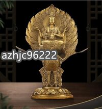 高品質 純銅 手作り 工芸品 置物を置く収蔵品 仏像 仏教 孔雀明王_画像4