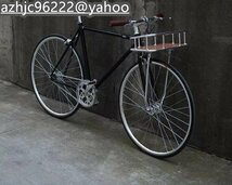 自転車バスケットパニアレトロバイク固定ギア自転車 700C 道路自転車かごアルミ合金実用装飾バスケット_画像5