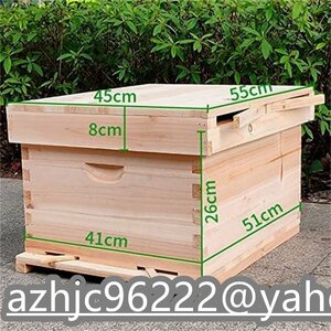 養蜂 巣箱 養蜂用品みつばち巣箱 非常に乾燥巣箱 蜂蜜キーパー巣箱 杉木ミツバチの巣箱耐久性のあります 防水性と防食性