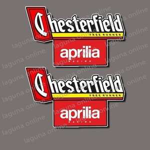 ☆即納☆　aprilia chesterfield　アプリリア　ステッカー　デカール　並行輸入