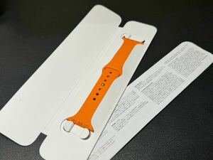 ☆即決 美品 Apple Watch HERMES オレンジ スポーツバンド 41mm 40mm 38mm エルメス 純正 アップルウォッチ ラバーバンド S/M 285