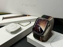 ☆即決 美品 Apple Watch series7 45mm ゴールドステンレス アップルウォッチ GPS+Cellularモデル シリーズ7 332_画像1