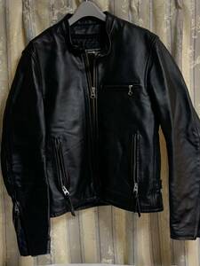 カドヤKADOYA K's leather シングルライダース　レザー　L サイズ　インナー付き　used