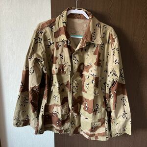 実物 米軍放出品 6C チョコチップ デザート迷彩 ジャケット L-R相当 戦闘服 BDU 上着