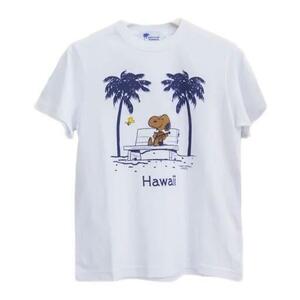 新品 ハワイ限定 日焼けスヌーピー Tシャツ ベンチ ユニセックス 男女兼用 半袖 ホワイト モニホノルル hawaii Mサイズ