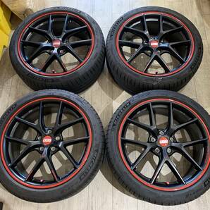 【2311008】BBS CH-R Nurburgring Edition 19インチ 8J +44 PCD112 5H + MICHELIN Pilot SPORT 4 235/40R19 2022年 6mm BMW 等の画像1