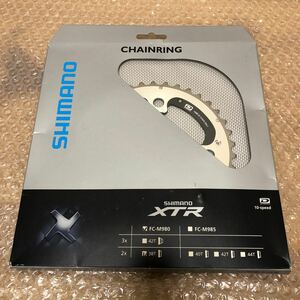 【201未使用】 シマノ SIMANO XTR チェーンリング FC-M980 10S ダブルアウター 38T-AH PCD104mm