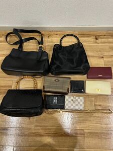 1円　ブランドまとめ　VUITTON COACH バーバリー　オーストリッチ　GUCCI 財布 バッグ ジャンク