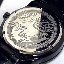 G7992【ヴァガリー】8200-348901 自動巻き ブラック文字盤 メンズ腕時計 VAGARY 動作品_画像7