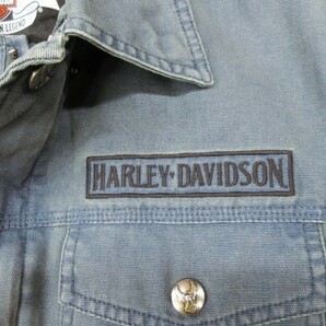 S ハーレーダビッドソン Eagle コットン キャンバス ジャケット Harley-Davidson Lサイズ 相当 (ライダース ジージャンの画像6