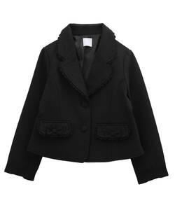  new goods!axes kidsak She's Kids * ribbon frill jacket (L130) black 