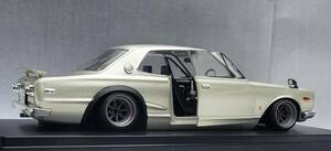 1/24　日産　スカイライン改　2000GT-R　KPGC10　ハコスカ　２Dr　ワタナベ　ホイール　深リム　街道レーサー　国産名車　アシェット