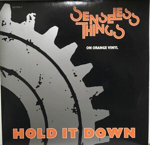 美品Ukオレンジカラー盤7＂/Senseless Things『Hold It Down』Epic 1992年ロンドン・ナイト