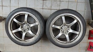 RAYS gramlights 57 maximum 9.5j +38 A050 GS 265/35r18 2本セット 114.3-5h