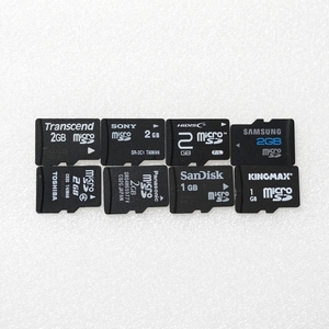 ■ 中古 microSD 1GB 2GB ■ まとめて 8枚セット / 動作品 フォーマット済 ジャンク 扱い S11094