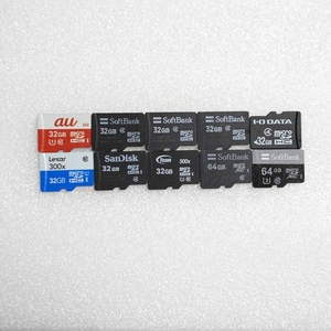 ■ 中古 microSDHC 32GB microSDXC 64GB■ まとめて 10枚セット / 動作品 フォーマット済 ジャンク 扱い microsd SanDisk Lexar 他　S11123