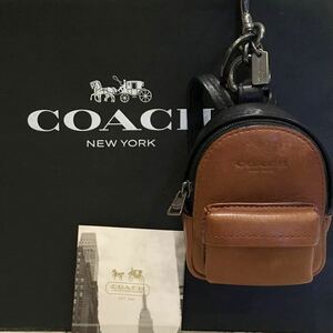 匿名ヤマト送料込み　未使用　コーチ　COACH キーホルダー　キーリング リュック型　バックパック型　レザー　コインケース　財布