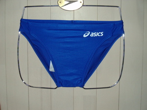 アシックス　競パン　ブーメラン型競泳用水着　ハイドロSP　人気の廃盤モデル 　Ｖパン　青×白アシックス旧ロゴ