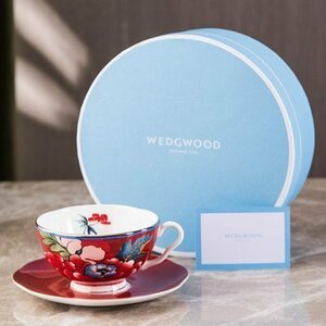 ウェッジウッド wedgwood　ティーカップ　コーヒーカップ 　ソーサー　セット　洋食器 インテリア レッド