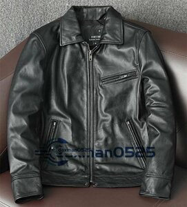 メンズ 革ジャン 最上級 牛革 レザージャケット バイクウエア オートバイ 本革 ライダース ブルゾン S~6XL