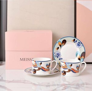 MEISSEN マイセン 手作り　　カップ＆プレート 4点セット 洋食器 ブランド テーブルウェア インテリア ギャラリー アフタヌーンティー