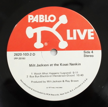 ★【オリジナル盤・Pablo 】★ Milt Jackson at the Kosei Nenkin 　/　 Pablo Records　2620－103　2枚組　 ★_画像10