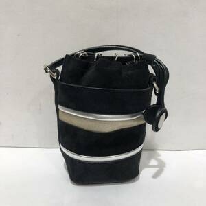 [PIERRE HARDY] Pierre a Rudy leather party bucket bag 2022-23AW handbag 2way shoulder bag black ts202402