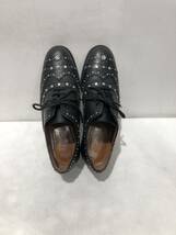 [COACH] コーチ TEGAN OXFORD WITH STUDS ブラック レザーシューズ ウイングチップ ts202405_画像4