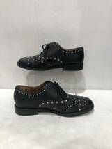 [COACH] コーチ TEGAN OXFORD WITH STUDS ブラック レザーシューズ ウイングチップ ts202405_画像6