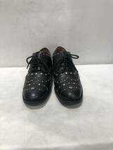 [COACH] コーチ TEGAN OXFORD WITH STUDS ブラック レザーシューズ ウイングチップ ts202405_画像2