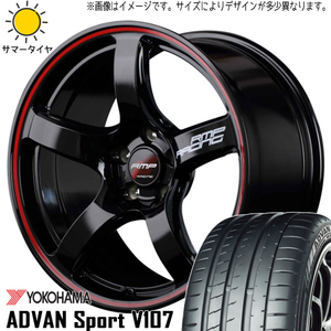 新品 86 プリウス BRZ 225/40R18 ヨコハマ アドバンスポーツ V107 RMP RACING R50 18インチ 7.5J +50 5/100 サマータイヤ ホイール 4本SET